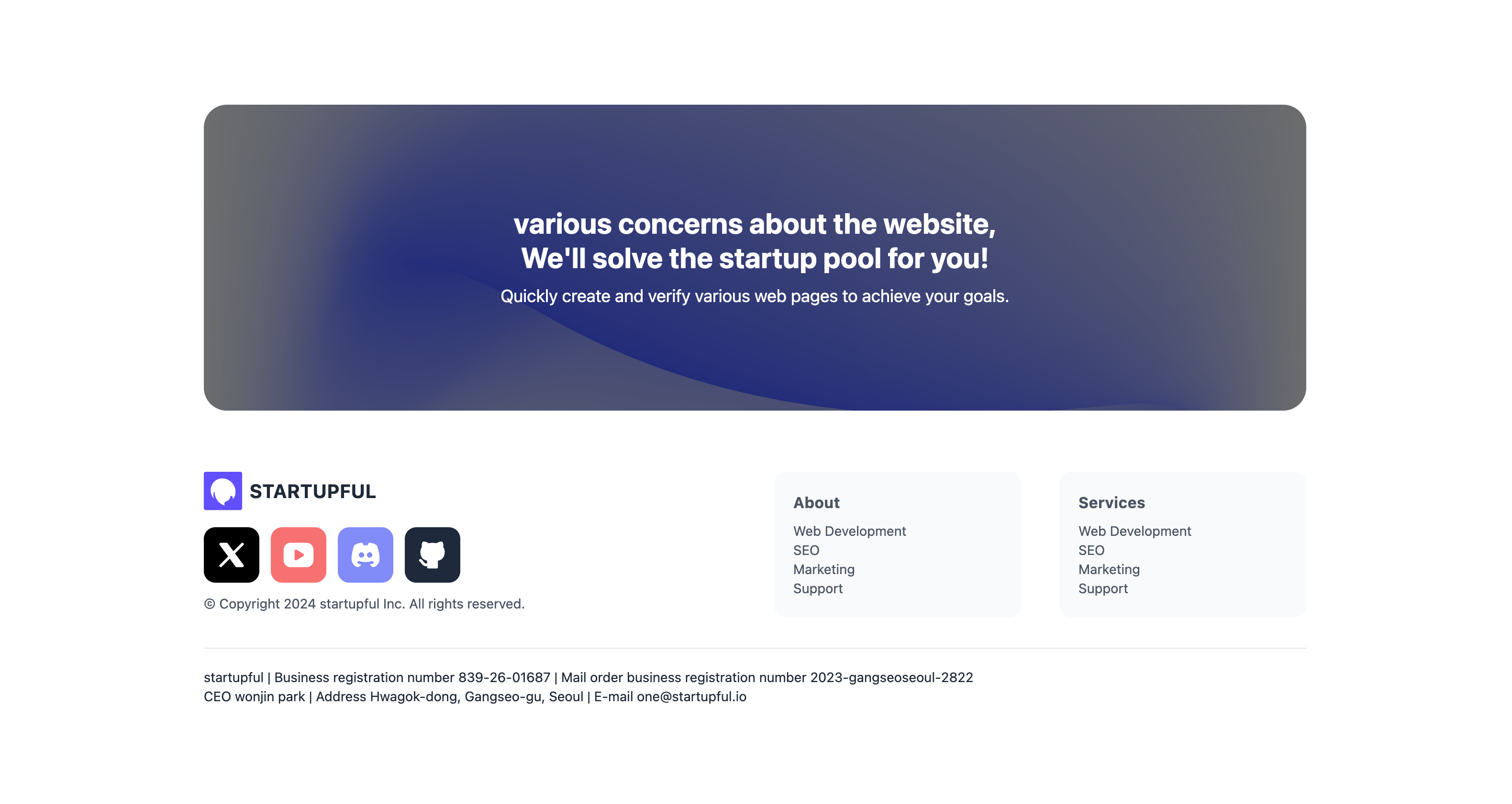 Simple, but glamorous new-looking footer