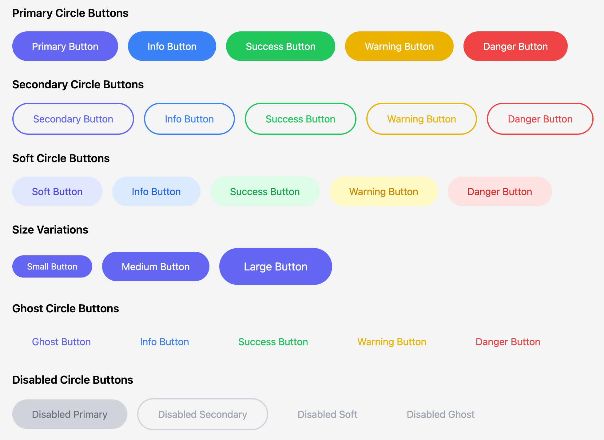 Basic Rounded Button Element
