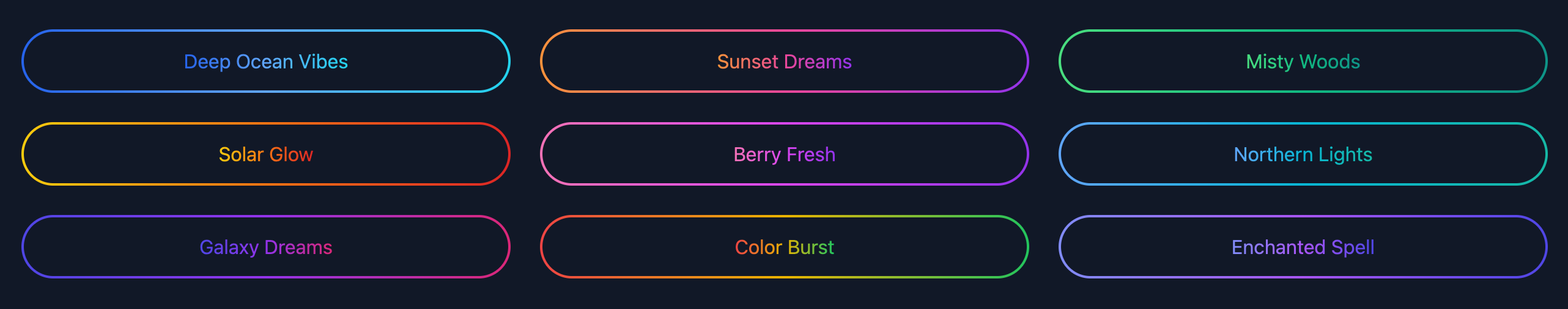 Gradient Outline Button Elements