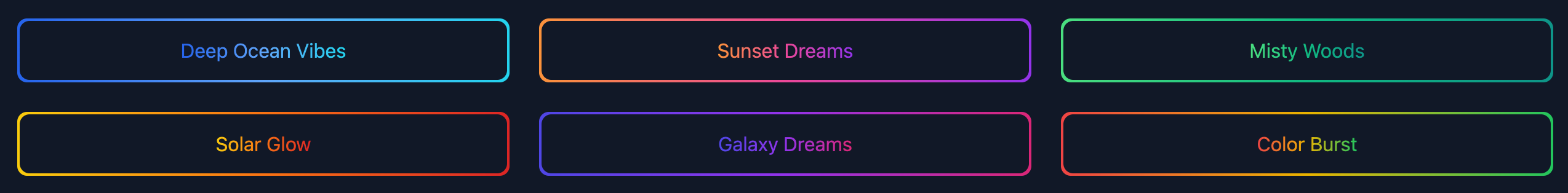 Gradient Rounded Rectangle Button Elements