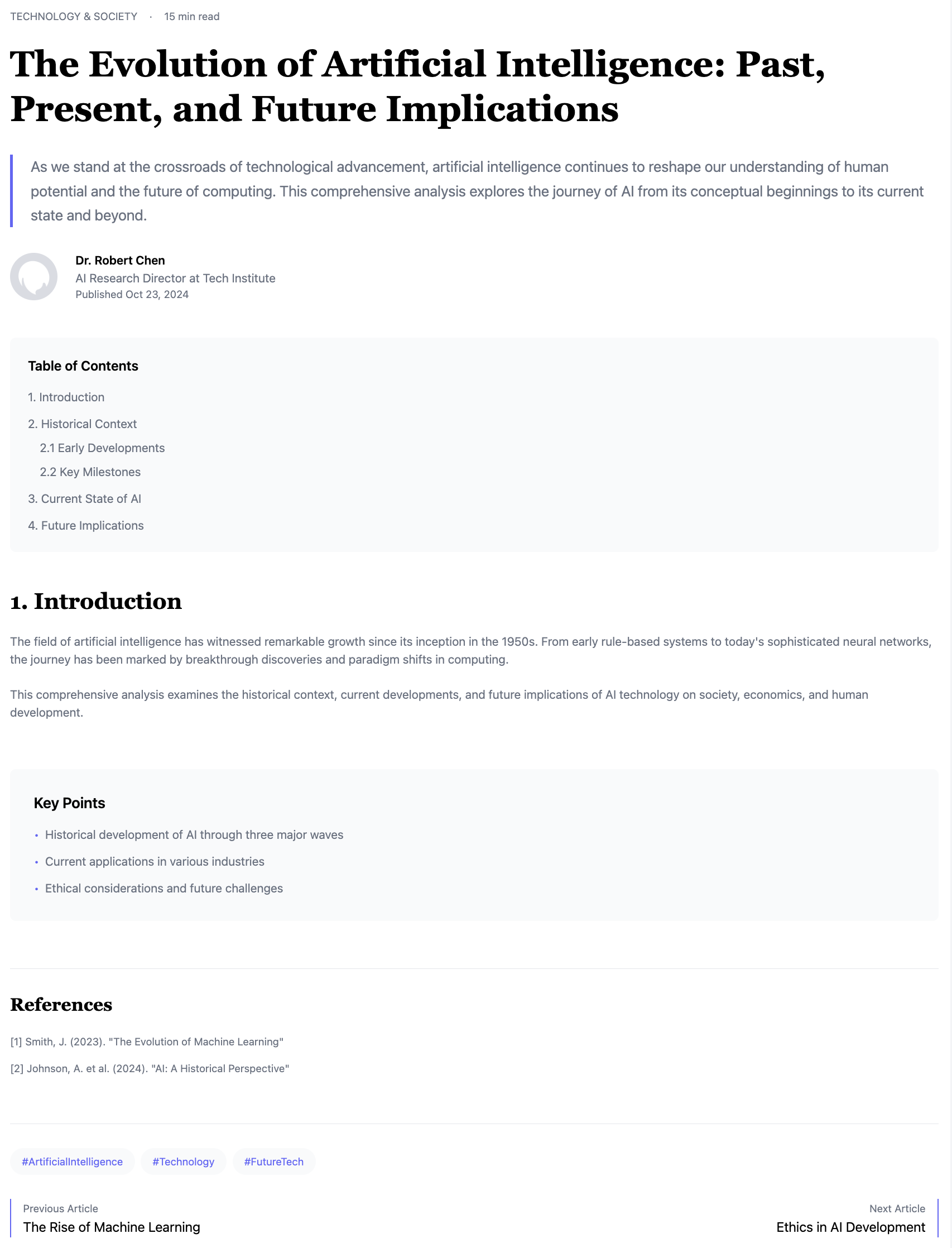 Long-form Blog Essay Template