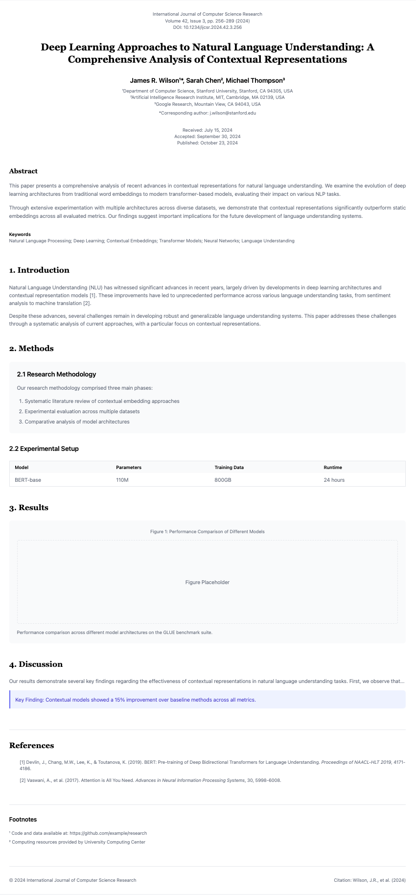 Research Paper Format Template