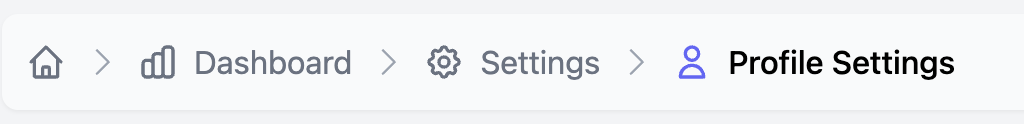 Modern Breadcrumb with Icons Template