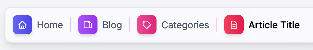 Gradient Style Breadcrumb Template