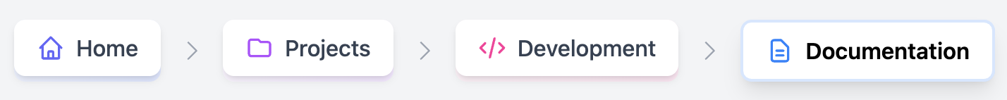 Card-style Breadcrumb Template