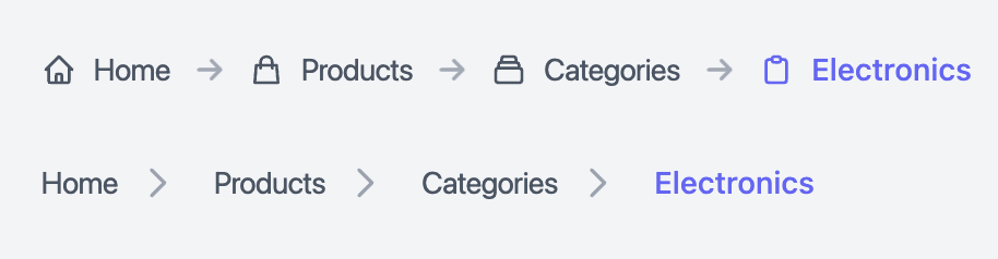 Animated Arrow Breadcrumb Template