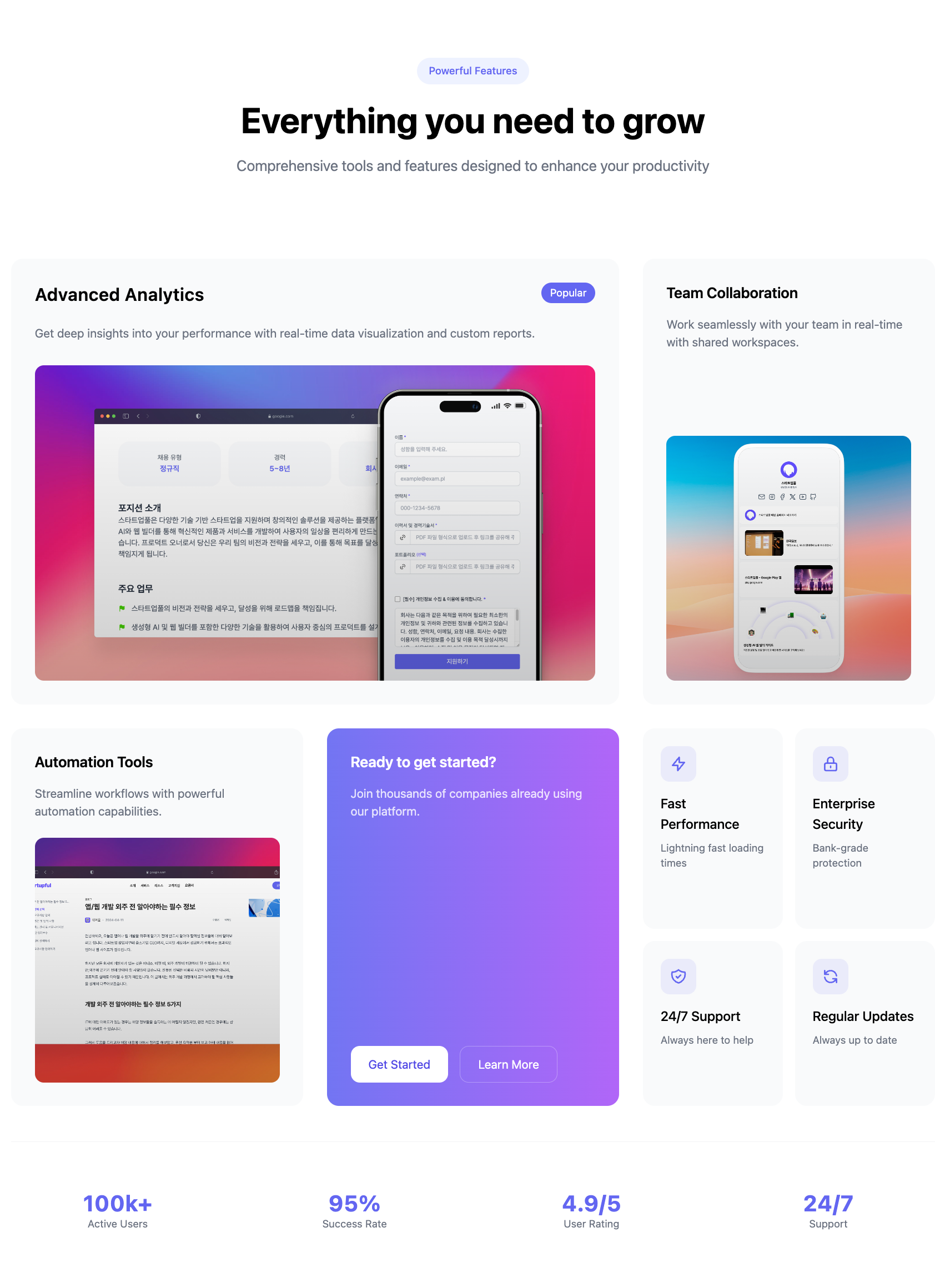 Feature Grid CTA Template