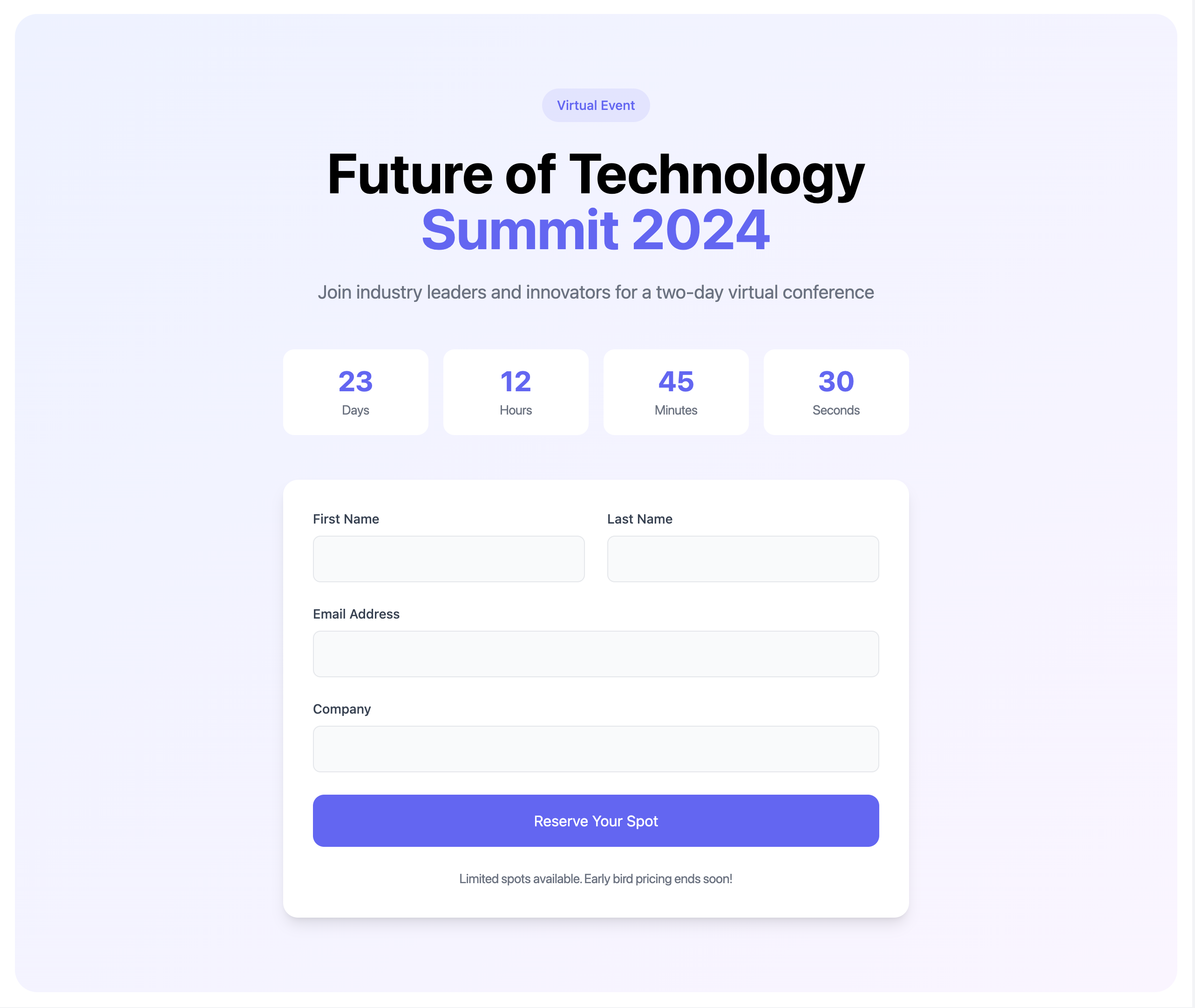 Event Registration CTA Template