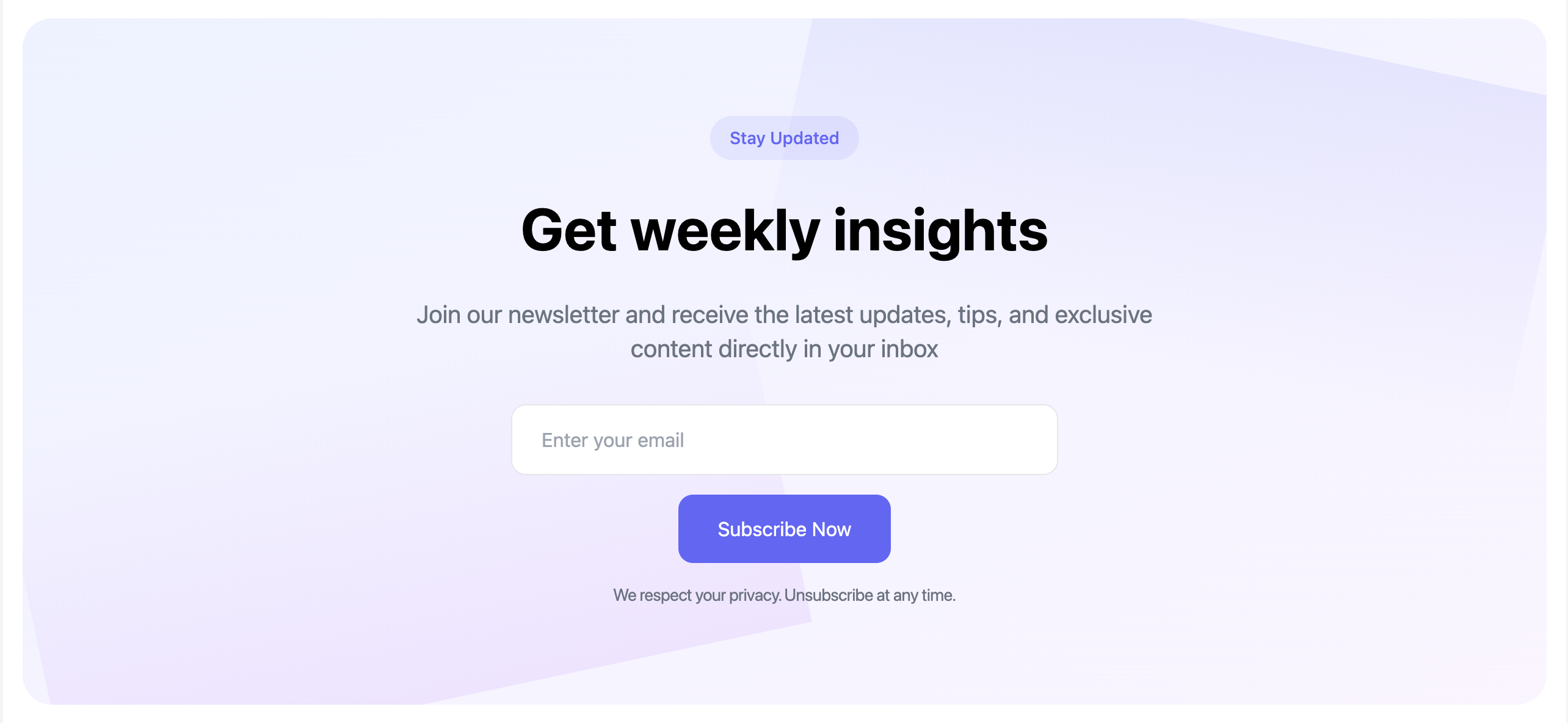 Newsletter Subscription CTA Template