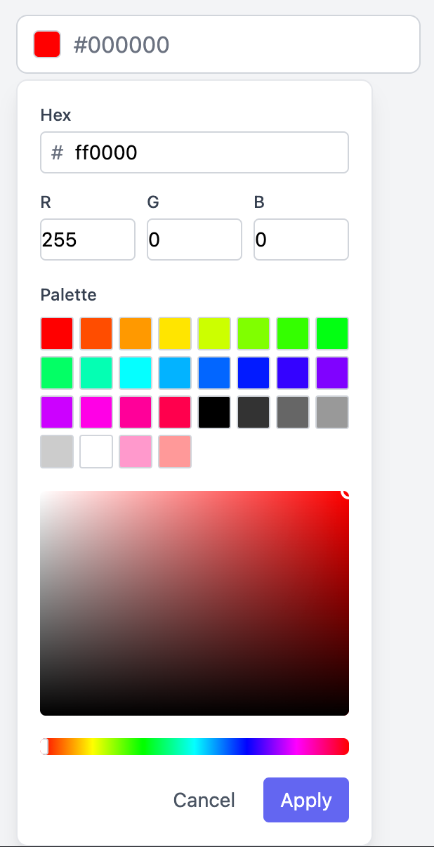 Color Picker Input
