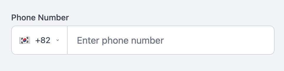 Phone Number Input with Country Selection
