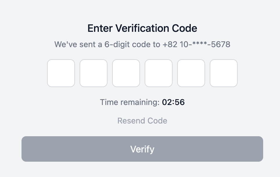 OTP (One-Time Password) Input