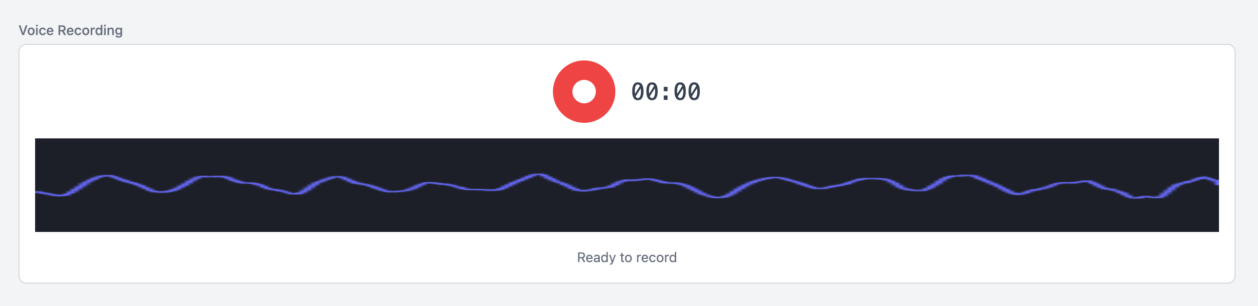 Voice Input with Recording Template