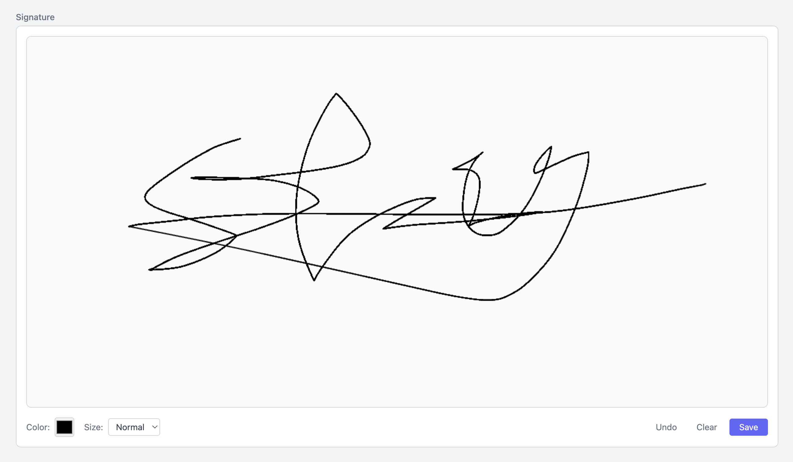 Signature Input Pad Template