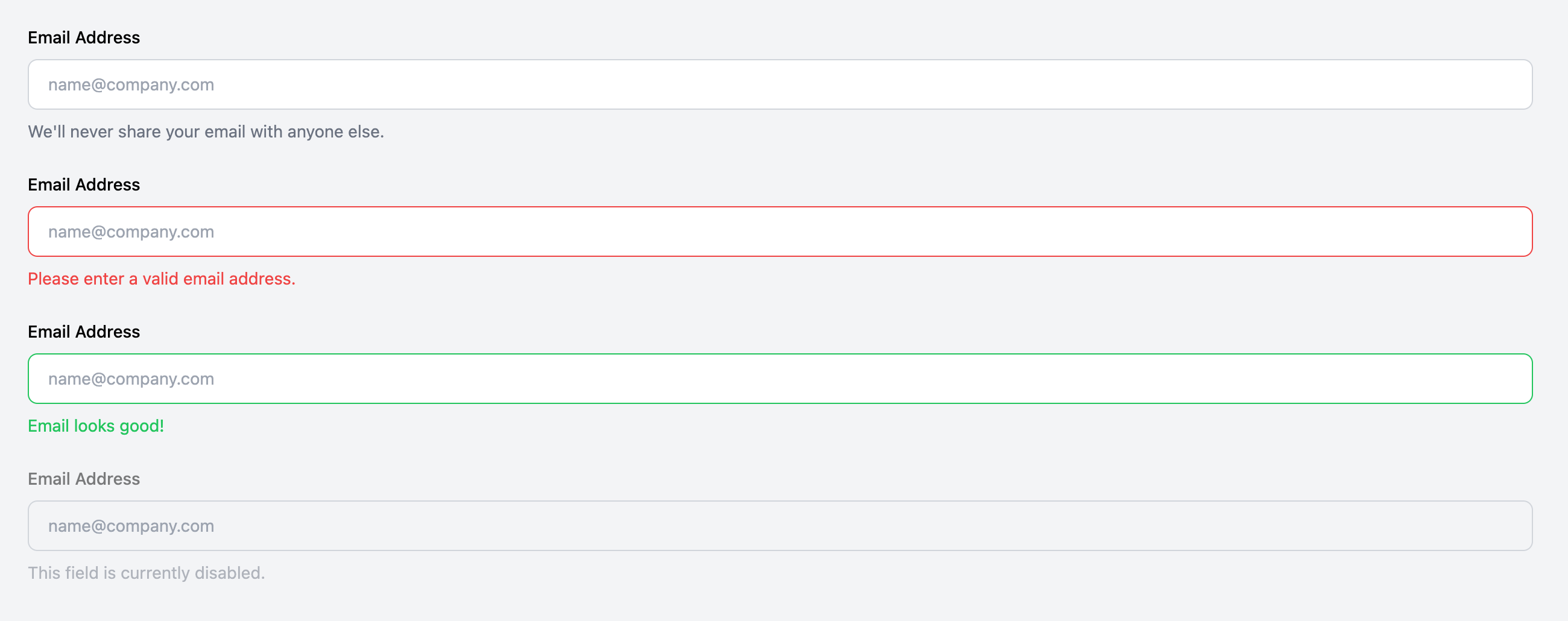 Input with Label and Helper Text
