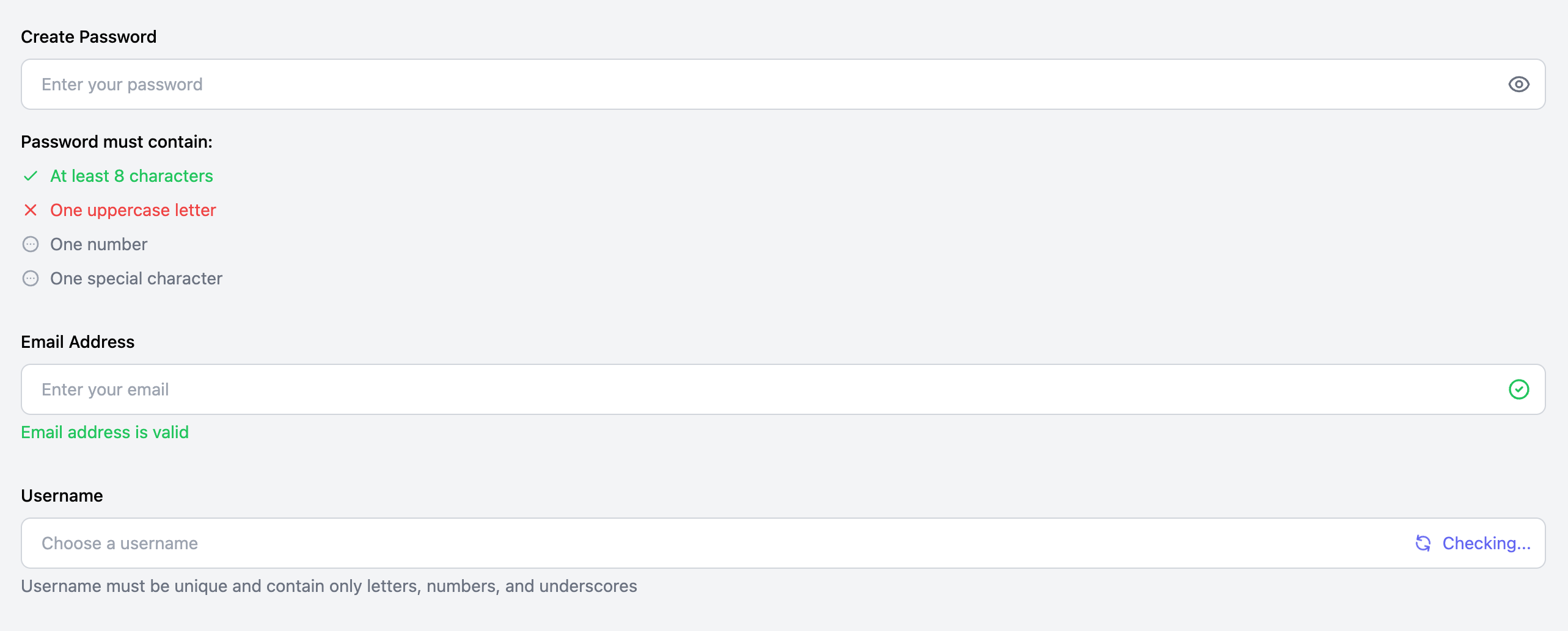 Input with Validation Messages