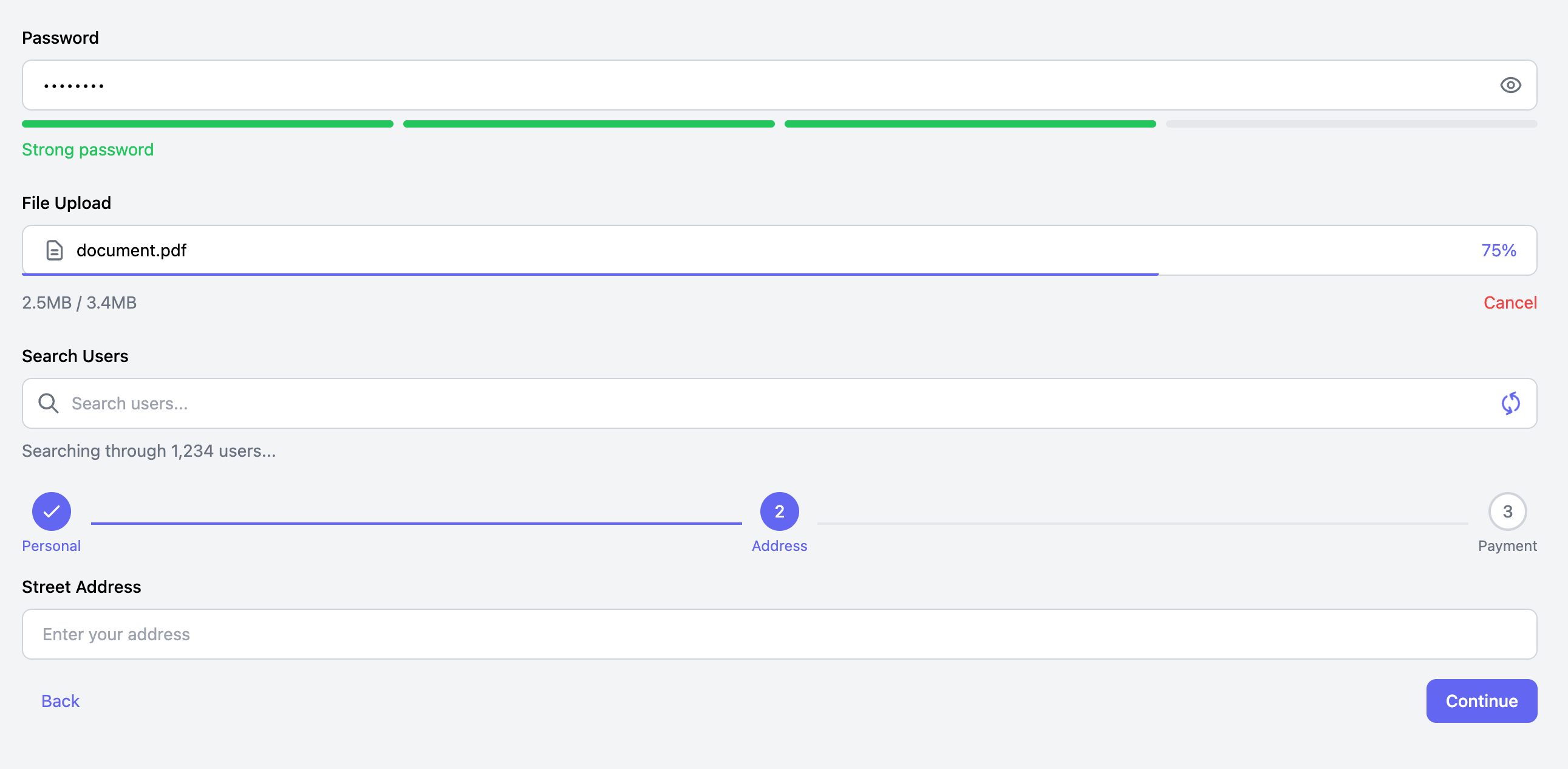 Input with Progress Indicator