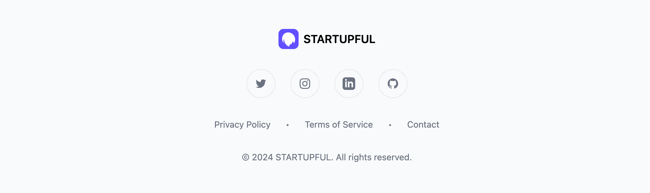 Minimal Social Links Footer Template