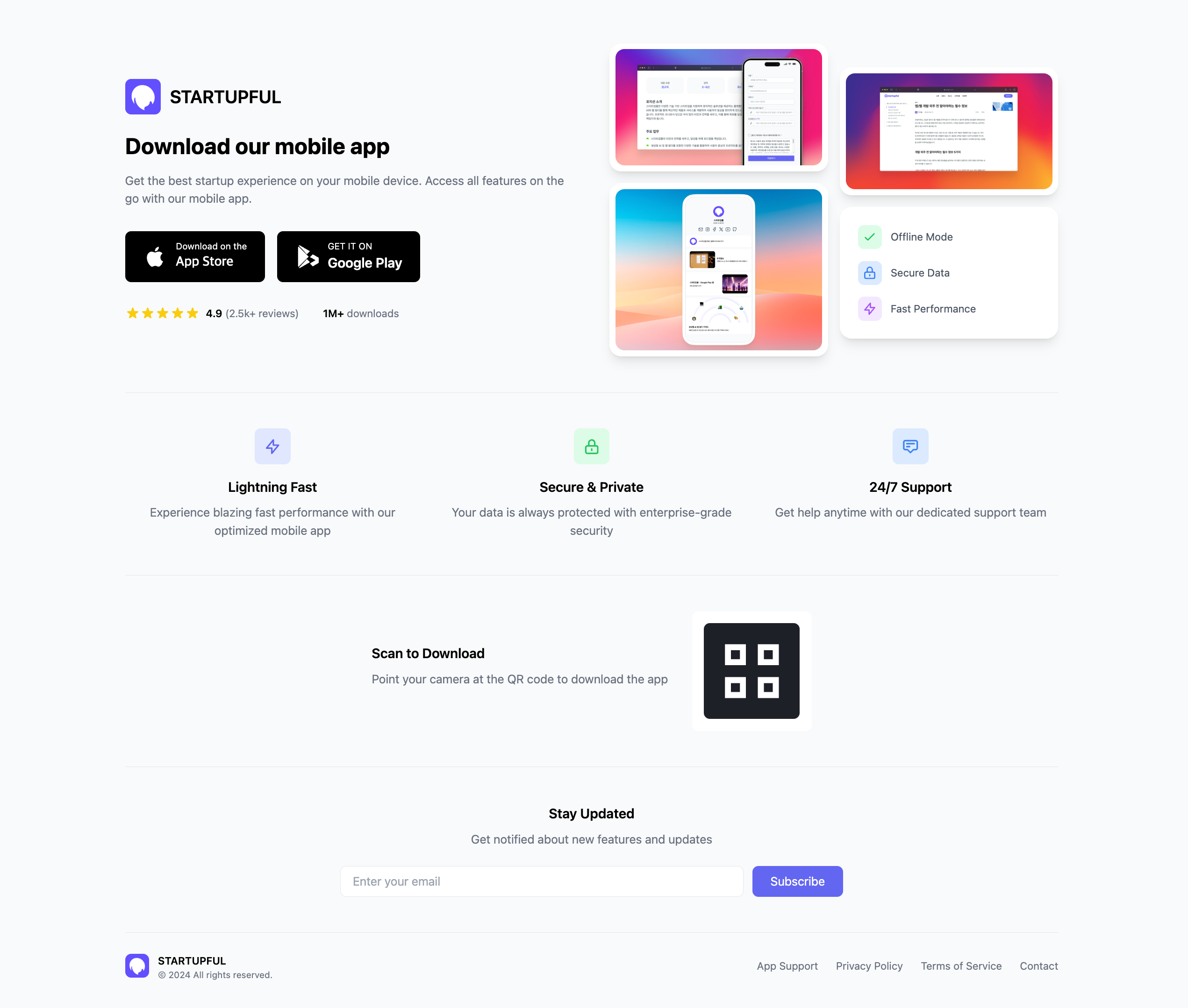 App Download Footer Template