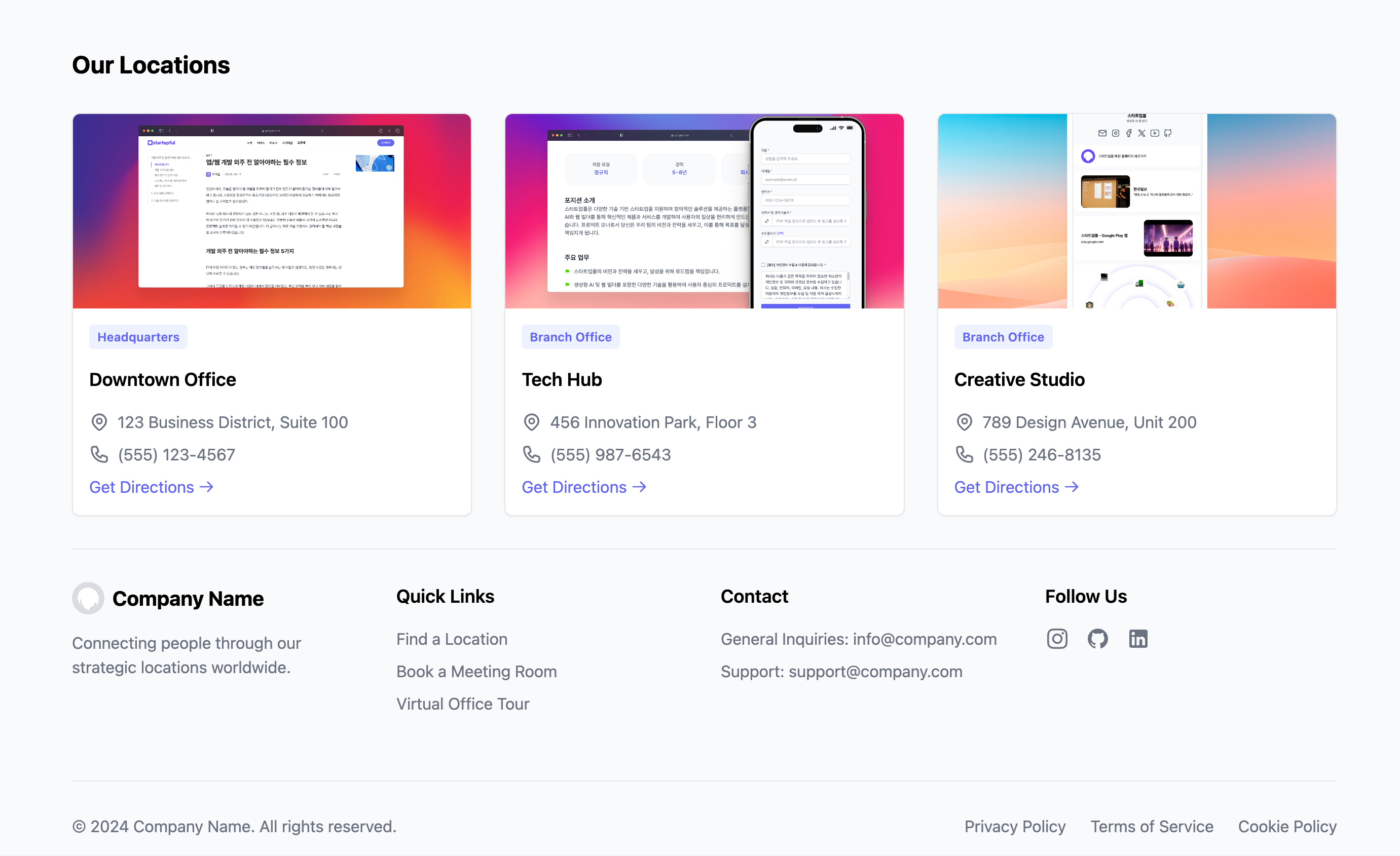 Location Maps Footer Template