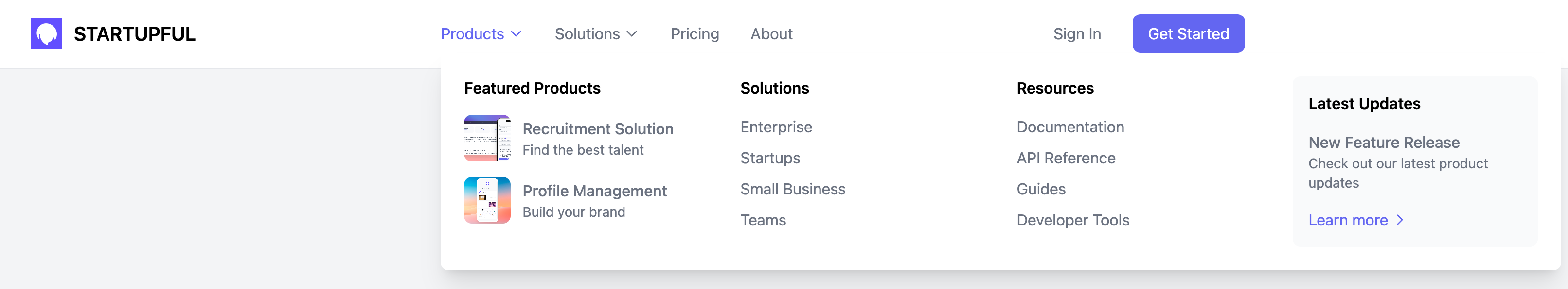 Mega Menu Navigation Header Template