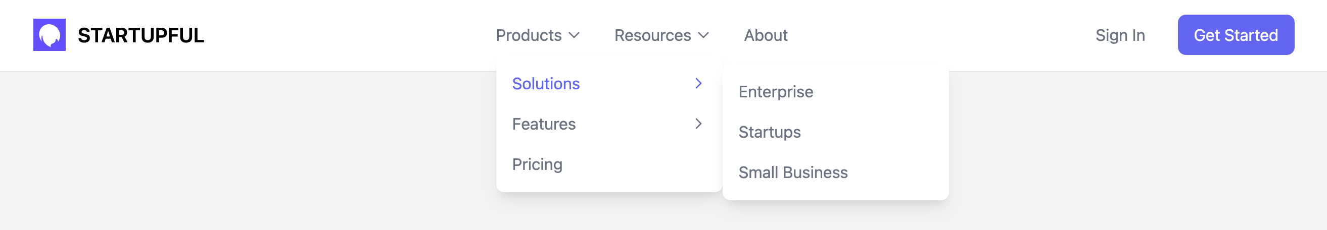 Multi-level Navigation Header