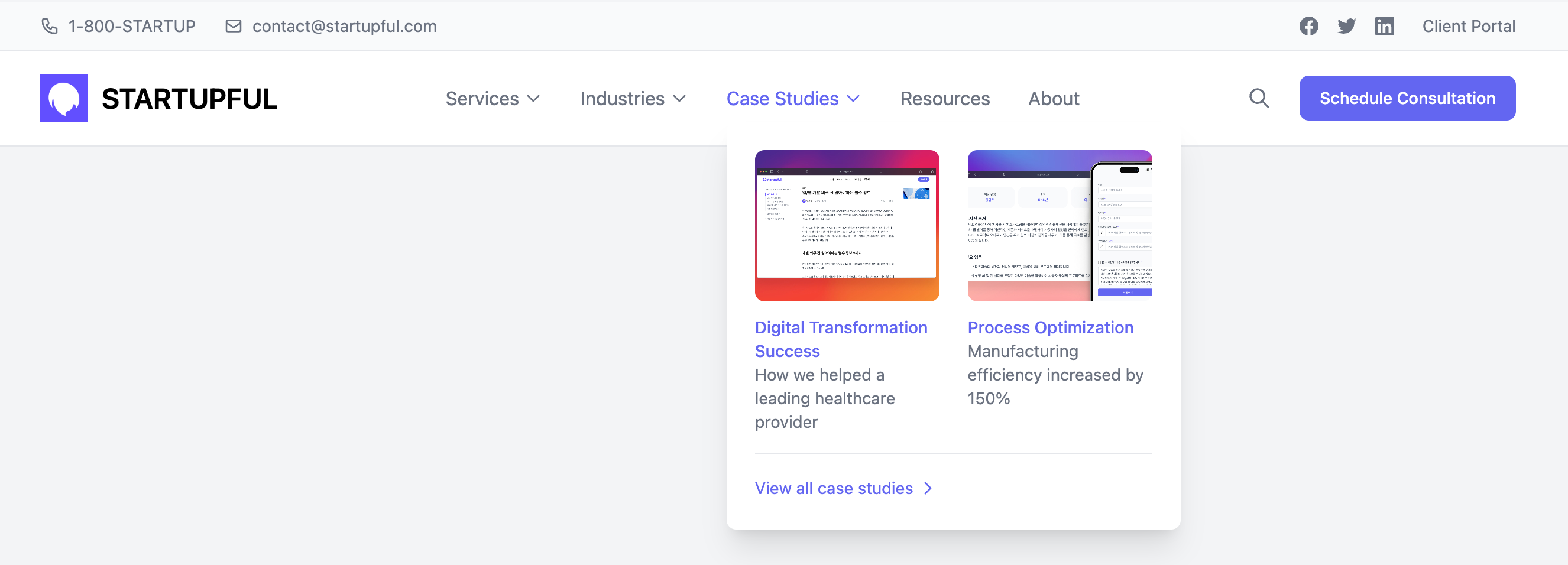 Professional Service Header