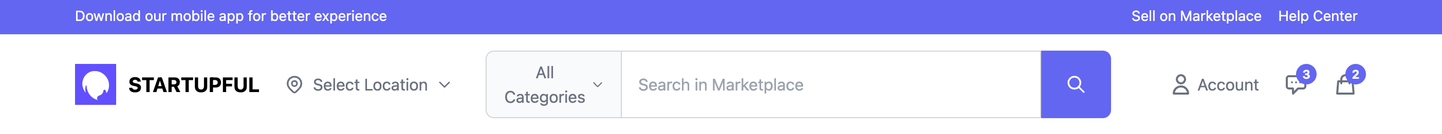 Marketplace Header Template