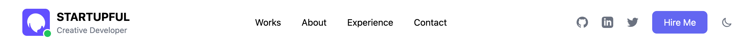 Portfolio Header Template