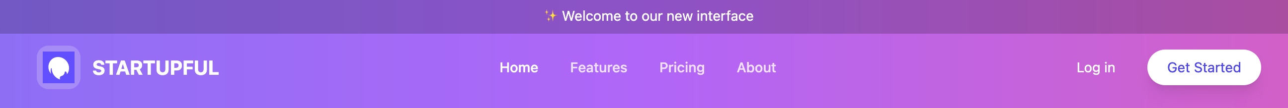 Gradient Modern Header Template