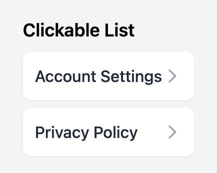Clickable List