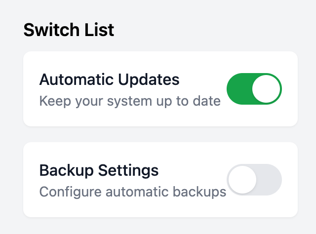 Switch List