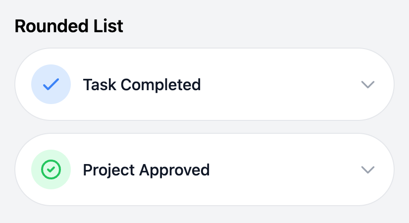 Rounded List