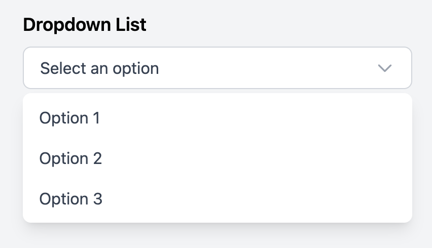 Dropdown List