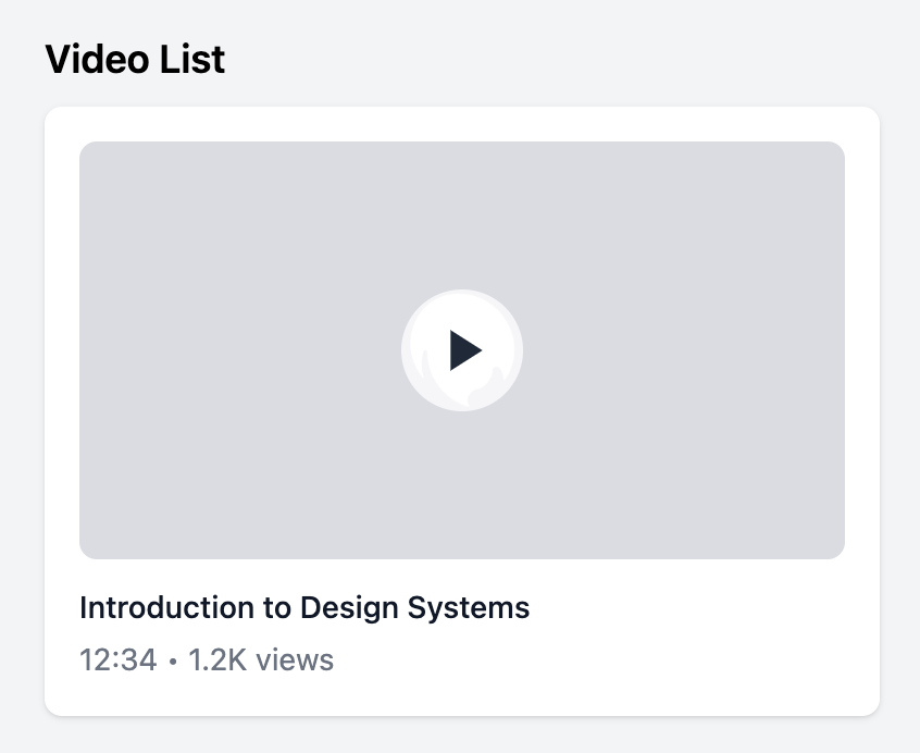 Video List