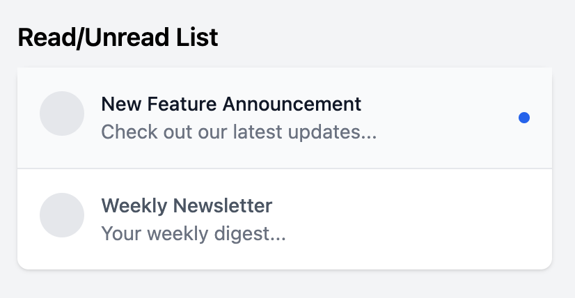 Read/Unread List