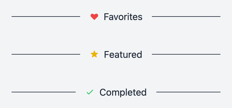 Icon Text Divider