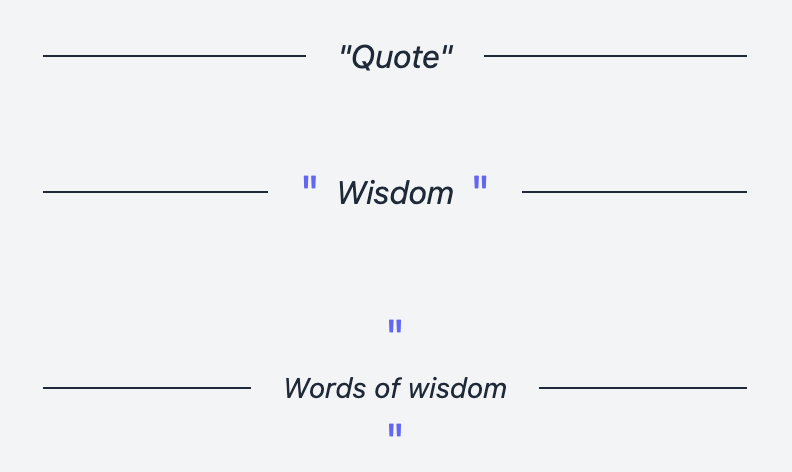 Quote Text Divider