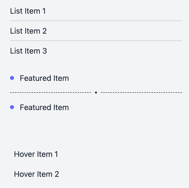List Item Divider