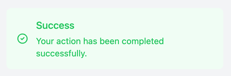 Basic Success Alert
