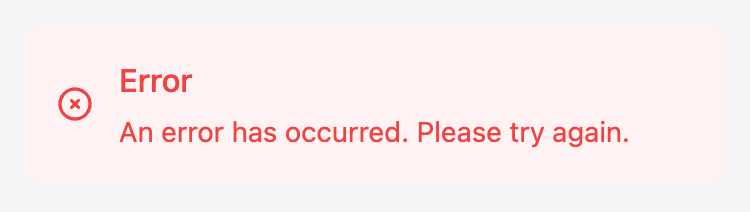 Classic Error Alert