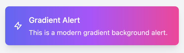 Gradient Background Alert