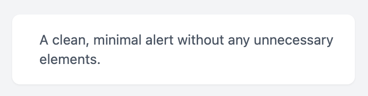 Minimalist Clean Alert
