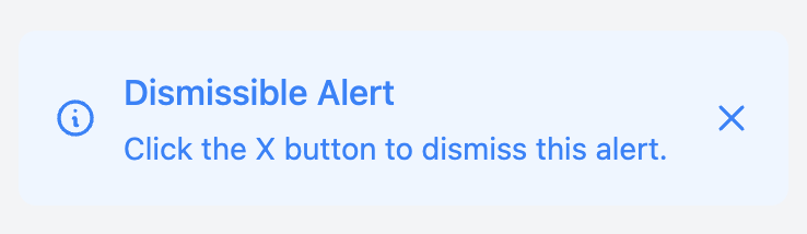 Dismissible Alert