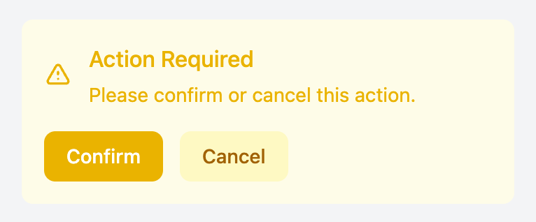 Interactive Action Alert