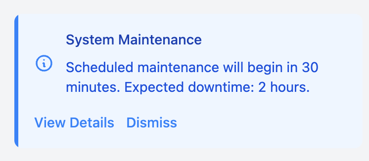 System Message Alert