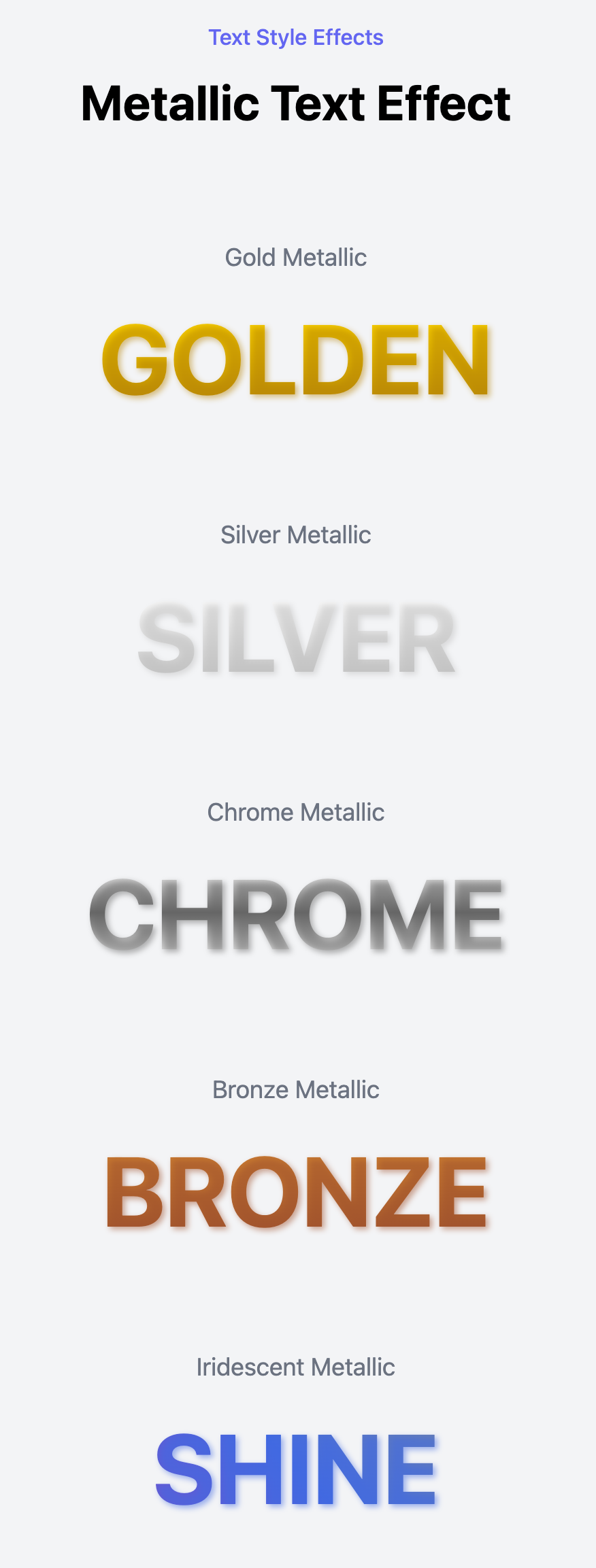 Metallic Text Effect