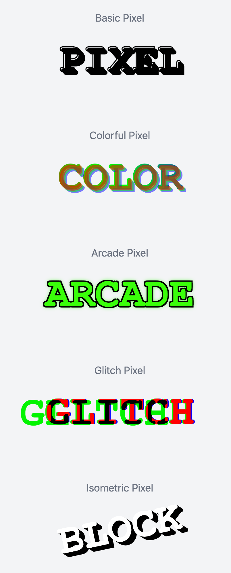 Pixel Text Effect
