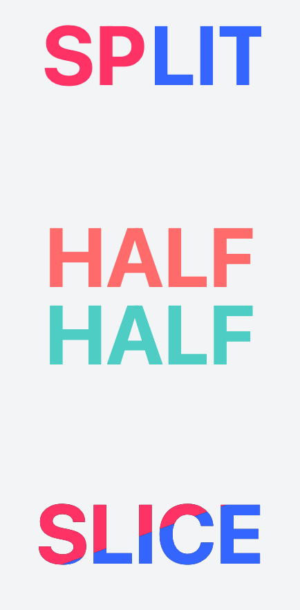 Split Text Layout