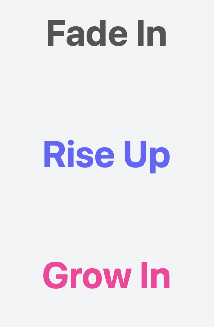 Fade-in Text Collection